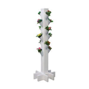 La torre de cultivo hidropónico es un sistema vertical modular diseñado para cultivar plantas sin suelo, optimizando al máximo el espacio disponible.